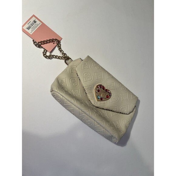 Juicy Couture Handbags - Juicy Couture Glitz Out Wristlet With Gold Chain Color beige